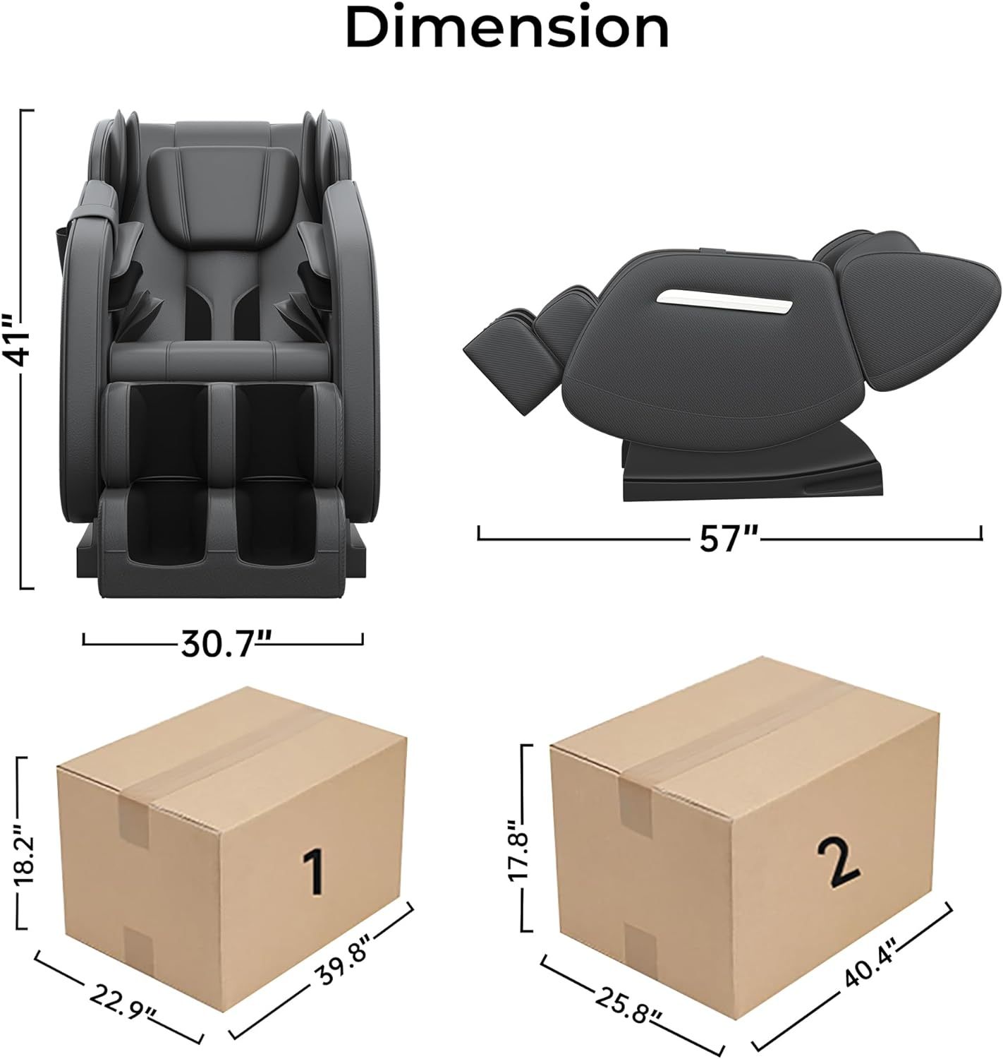 2024 Full Body Massage Chair, Zero Gravity Massage Chair Recliner with Heating Function, Auto Modes, Bluetooth Music Player, Foot Massage
