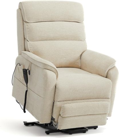 Irene House 9188 Medium Dual Motor Lay Flat Recliner Lift Chair Recliners Infinite Position with Heat Massage for Elderly Up to 300 LBS Electric Power Lift Recliner Chair Sofa