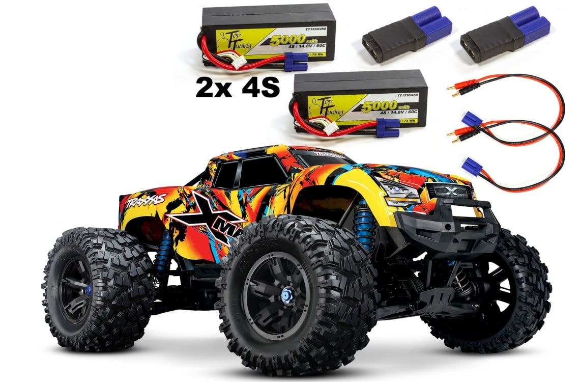 X-MAXX 4x4 new 8S version RTR complete set with 2x 4S / 5000 mAh batteries
