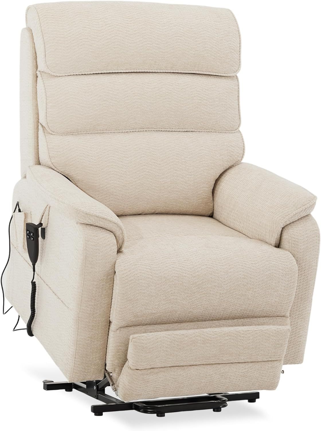 Irene House 9188 Medium Dual Motor Lay Flat Recliner Lift Chair Recliners Infinite Position with Heat Massage for Elderly Up to 300 LBS Electric Power Lift Recliner Chair Sofa