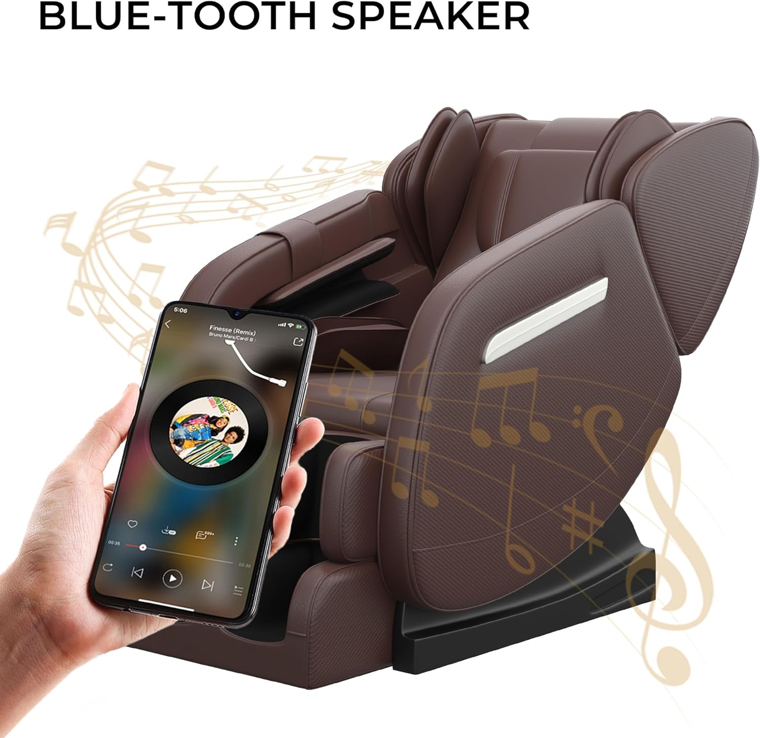 2024 Full Body Massage Chair, Zero Gravity Massage Chair Recliner with Heating Function, Auto Modes, Bluetooth Music Player, Foot Massage