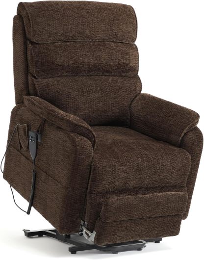 Irene House 9188 Medium Dual Motor Lay Flat Recliner Lift Chair Recliners Infinite Position with Heat Massage for Elderly Up to 300 LBS Electric Power Lift Recliner Chair Sofa