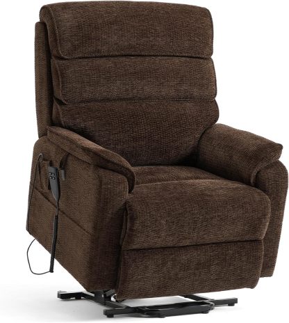 Irene House 9188 Medium Dual Motor Lay Flat Recliner Lift Chair Recliners Infinite Position with Heat Massage for Elderly Up to 300 LBS Electric Power Lift Recliner Chair Sofa