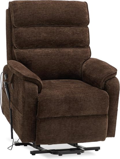Irene House 9188 Medium Dual Motor Lay Flat Recliner Lift Chair Recliners Infinite Position with Heat Massage for Elderly Up to 300 LBS Electric Power Lift Recliner Chair Sofa