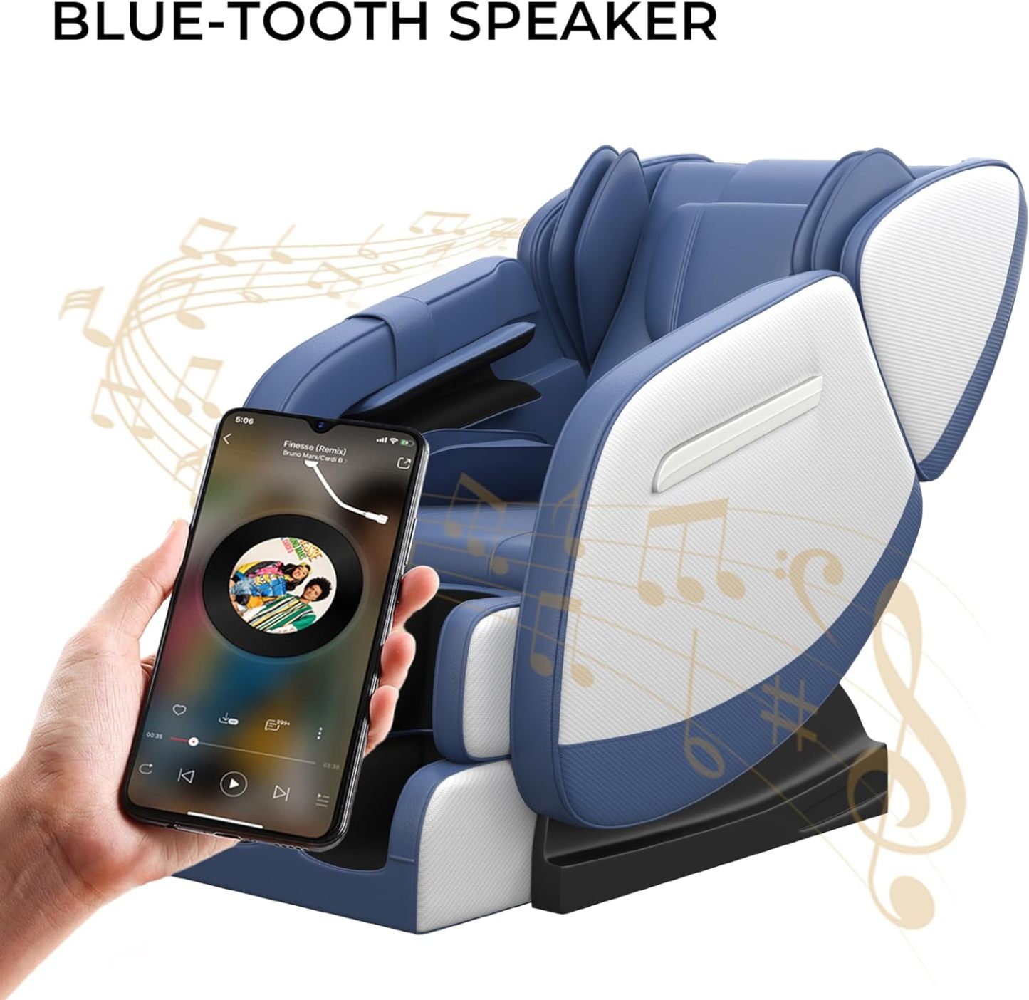 2024 Full Body Massage Chair, Zero Gravity Massage Chair Recliner with Heating Function, Auto Modes, Bluetooth Music Player, Foot Massage