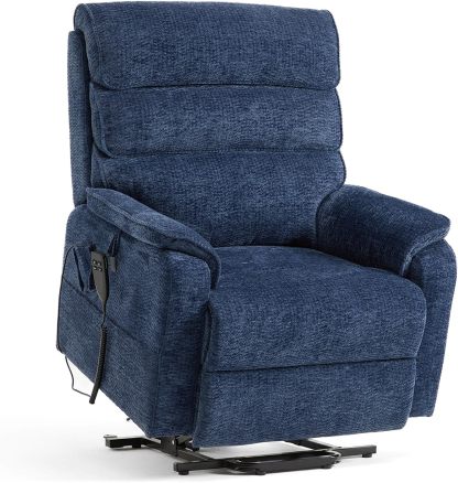 Irene House 9188 Medium Dual Motor Lay Flat Recliner Lift Chair Recliners Infinite Position with Heat Massage for Elderly Up to 300 LBS Electric Power Lift Recliner Chair Sofa