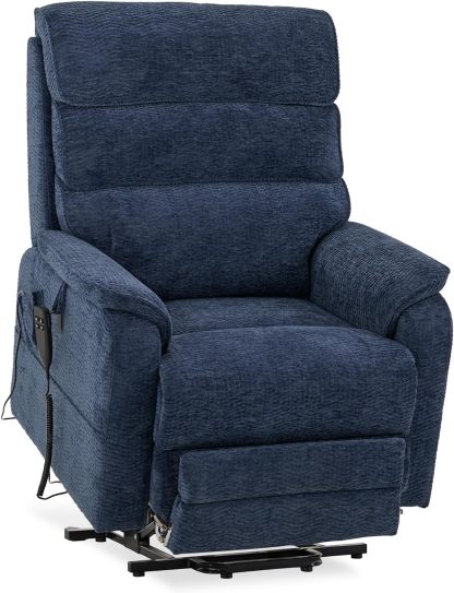 Irene House 9188 Medium Dual Motor Lay Flat Recliner Lift Chair Recliners Infinite Position with Heat Massage for Elderly Up to 300 LBS Electric Power Lift Recliner Chair Sofa