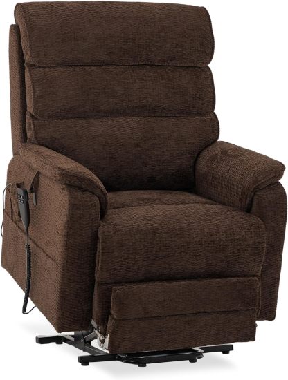 Irene House 9188 Medium Dual Motor Lay Flat Recliner Lift Chair Recliners Infinite Position with Heat Massage for Elderly Up to 300 LBS Electric Power Lift Recliner Chair Sofa