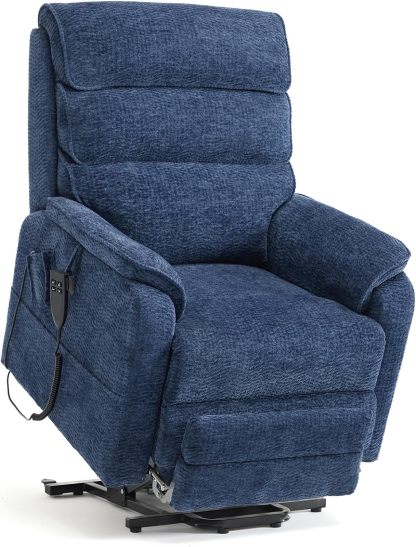 Irene House 9188 Medium Dual Motor Lay Flat Recliner Lift Chair Recliners Infinite Position with Heat Massage for Elderly Up to 300 LBS Electric Power Lift Recliner Chair Sofa