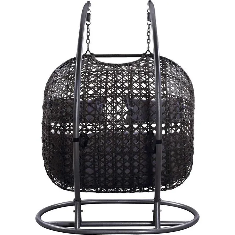 💖Clearance Sale⚡2 Person Wicker Patio Hanging Relaxation Swing Hammock Chair - With Stand and UV Protection Pad
