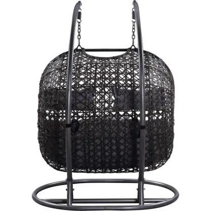💖Clearance Sale⚡2 Person Wicker Patio Hanging Relaxation Swing Hammock Chair - With Stand and UV Protection Pad