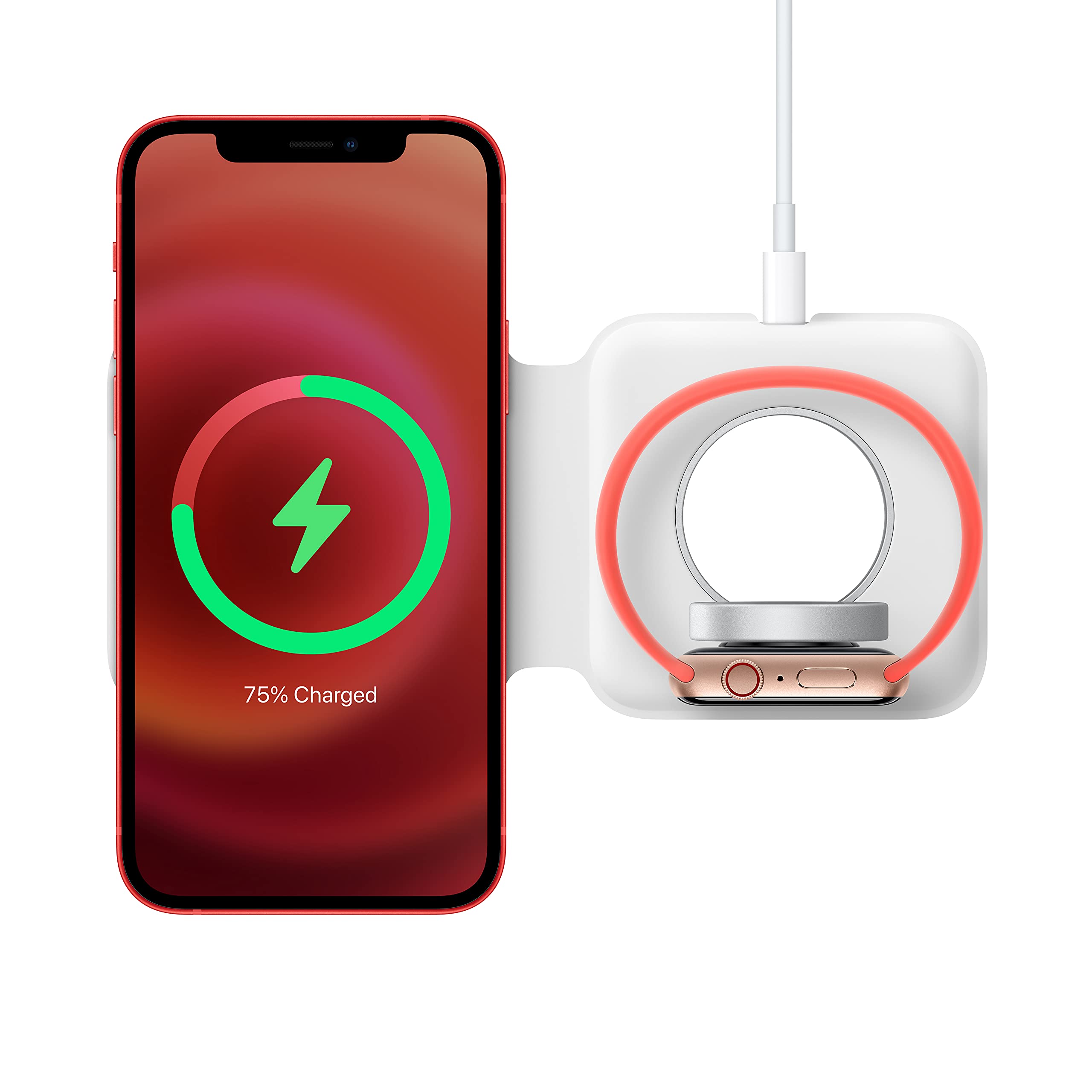 MagSafe Duo - Wireless Charger with Fast Charging Capability, Type C Wall Charger, Compatible with iPhone, AirPods and Watch