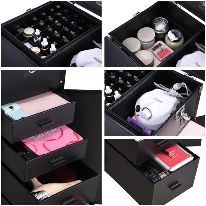 Only $29.88 Last 24 Hours!Rolling Manicure Table Makeup Station!
