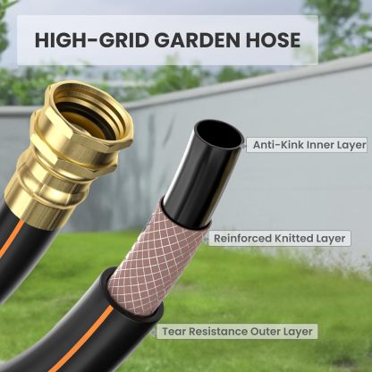 ⏰Giraffe Tools AW30 1/2MB Retractable Garden Hose Reel 1/2" x 100 ft PRO Metal Bracket, Any Length Lock Hose Reel