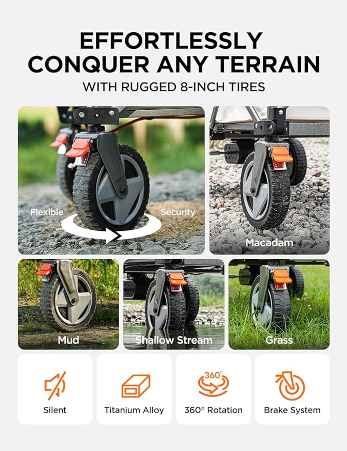 Electric Utility Wagon with 8" All-Terrain Wheel