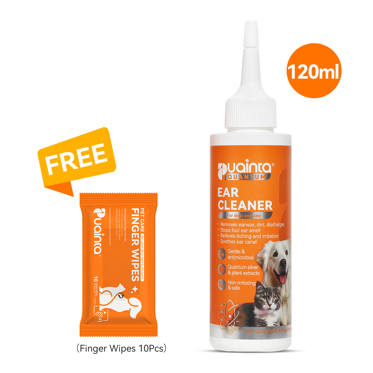 Puainta® Quantum Ear Cleaner for Dog/Cat's Itch Infection