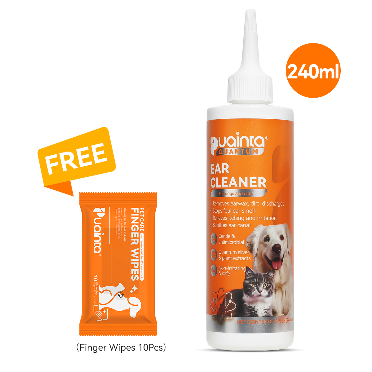 Puainta® Quantum Ear Cleaner for Dog/Cat's Itch Infection