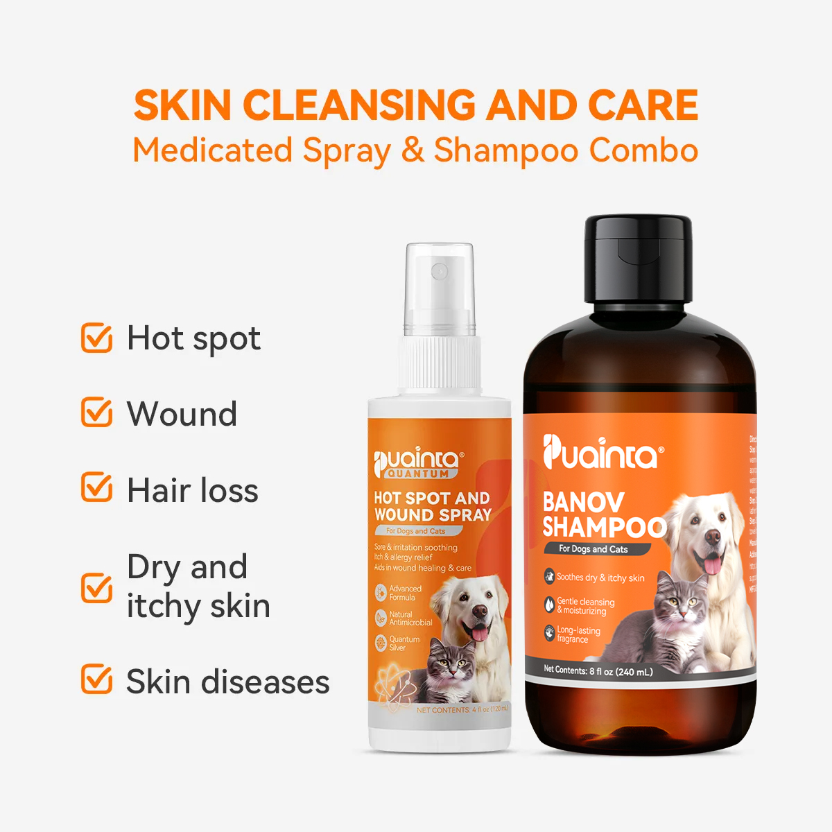 Puainta® Quantum Silver Skin Spray for Dogs/ Cats