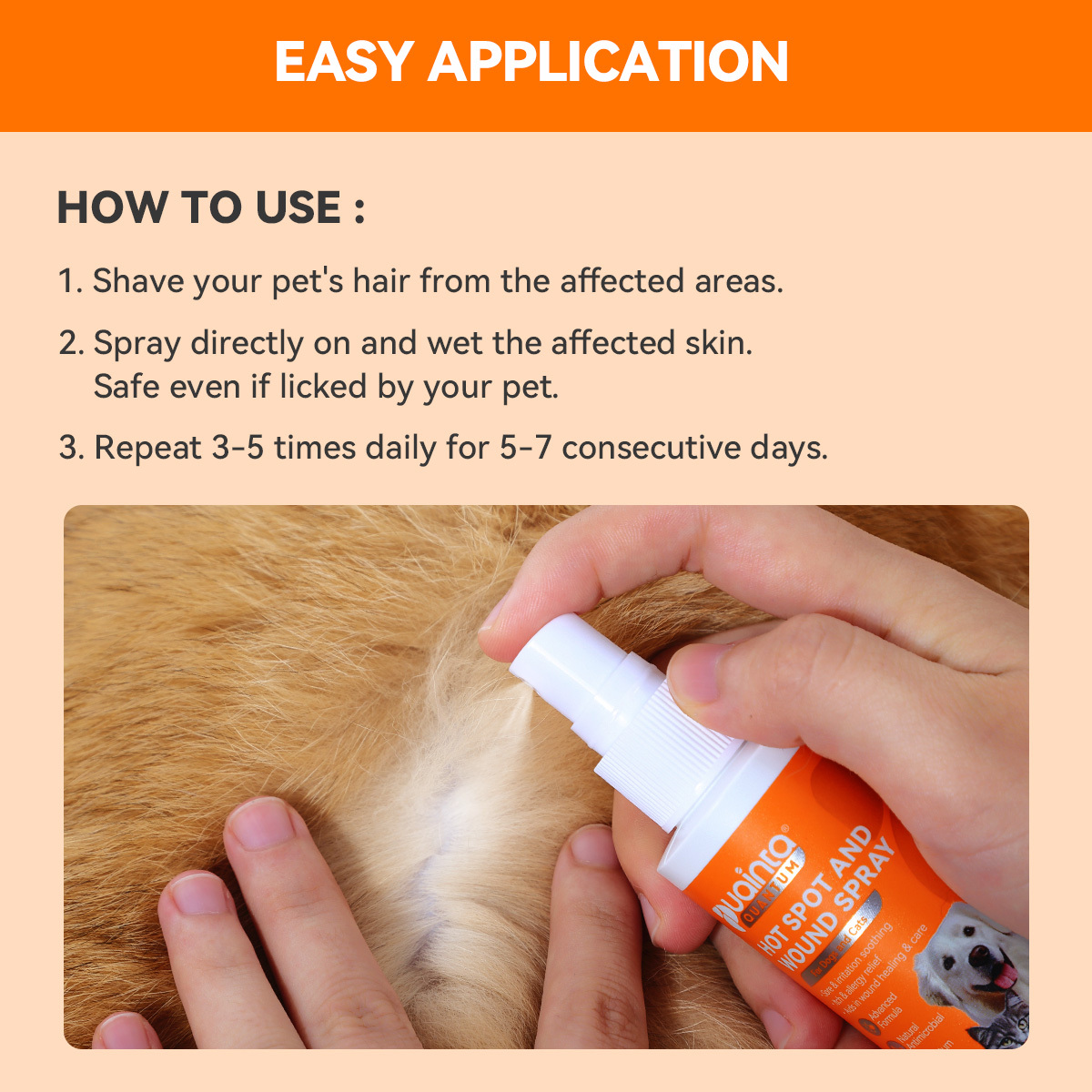 Puainta® Quantum Silver Skin Spray for Dogs/ Cats