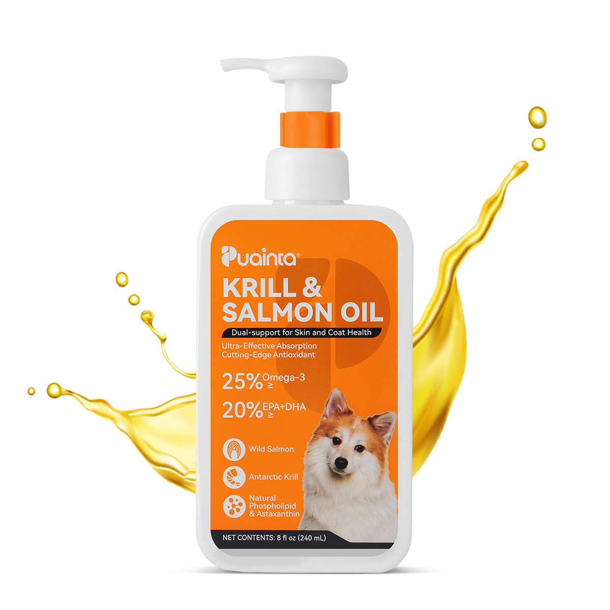 Puainta® Krill Salmon Oil Skin and Coat Health for Dog