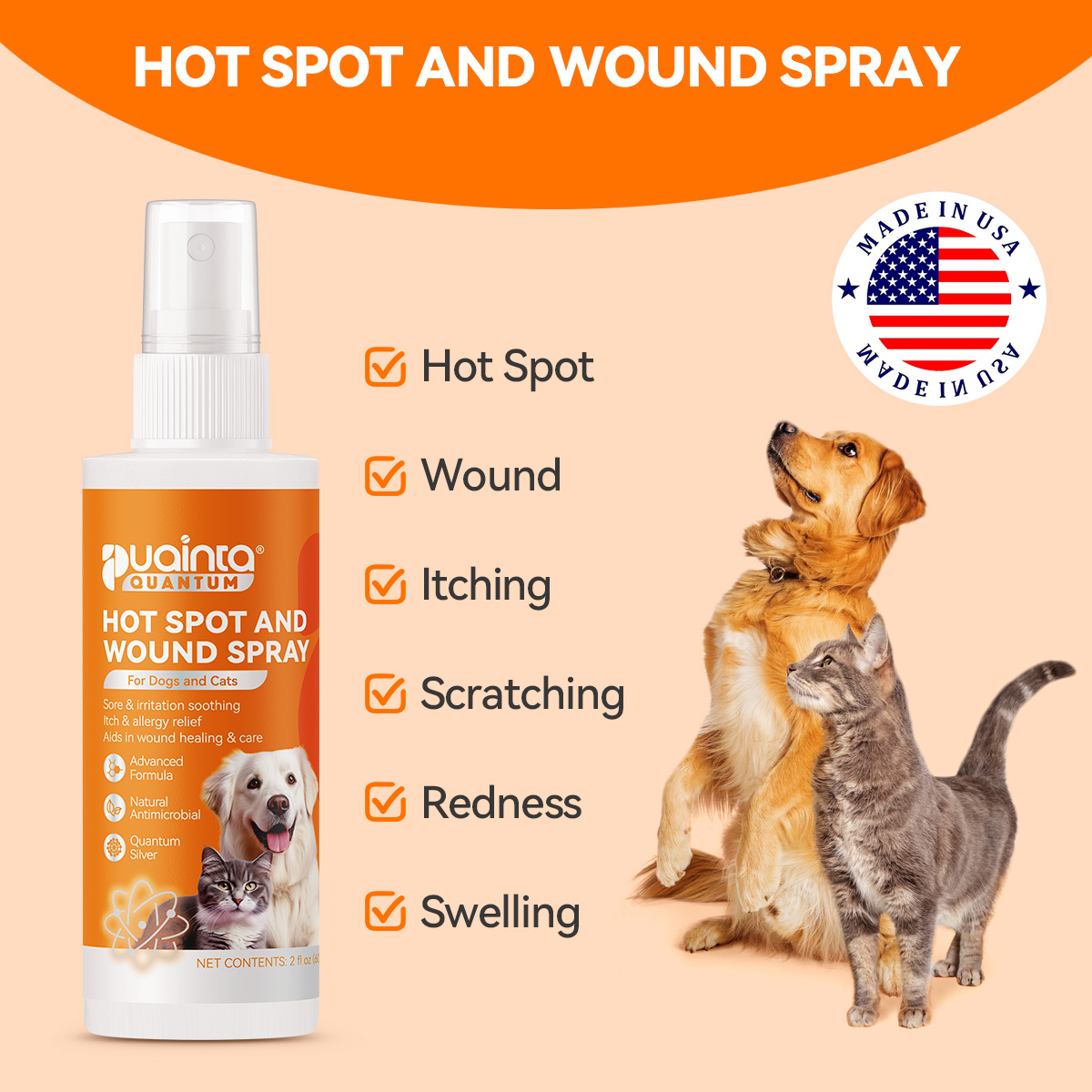 Puainta® Quantum Silver Skin Spray for Dogs/ Cats