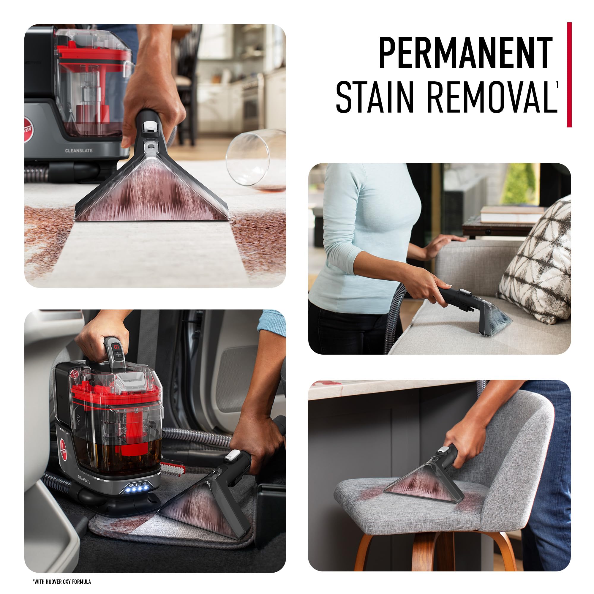 Hoover CleanSlate Plus Carpet & Upholstery Spot Cleaner, Stain Remover, Portable, FH14050