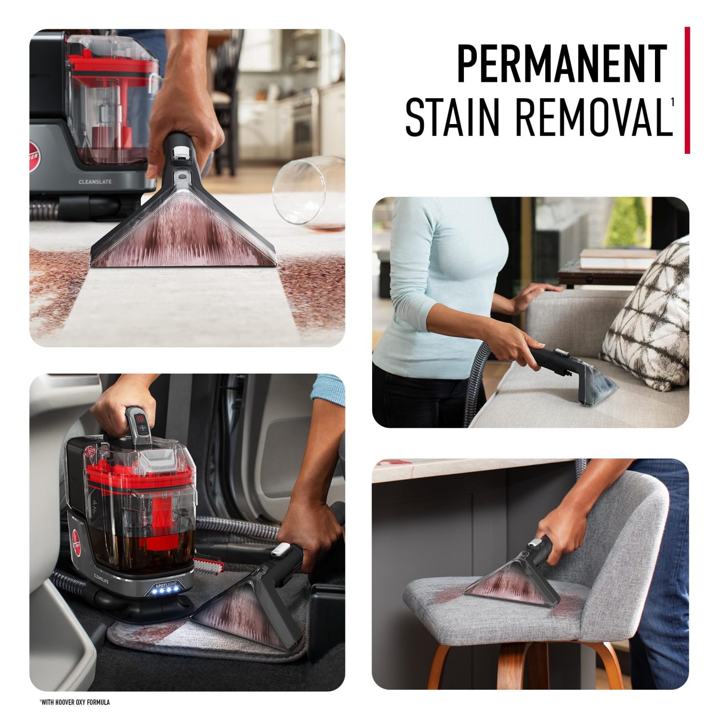 Hoover CleanSlate Plus Carpet & Upholstery Spot Cleaner, Stain Remover, Portable, FH14050