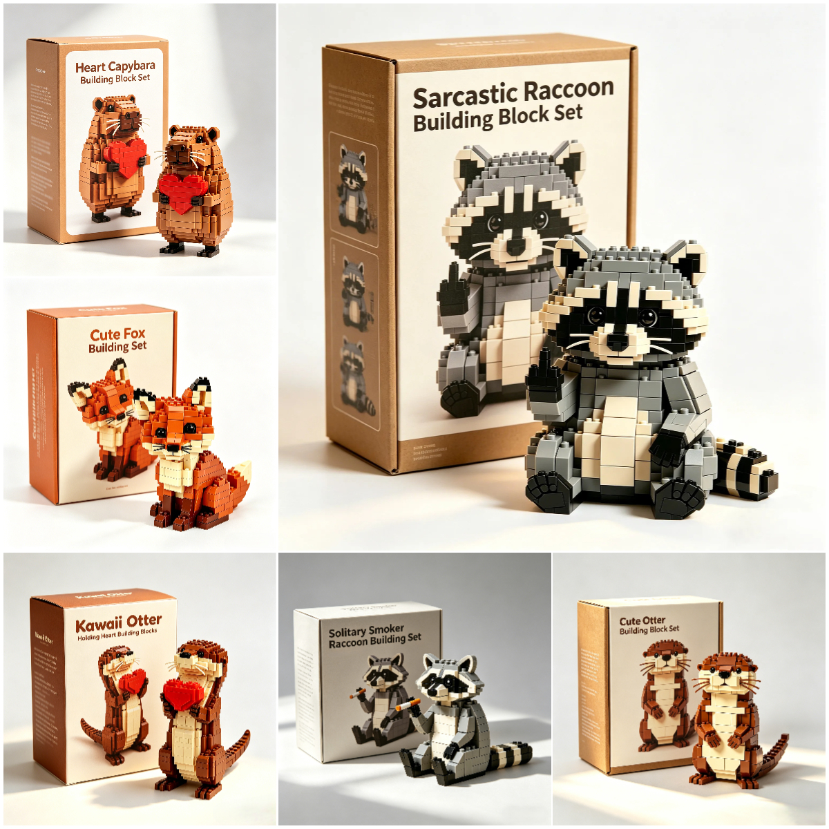 Emotional Mini Animal Building Set