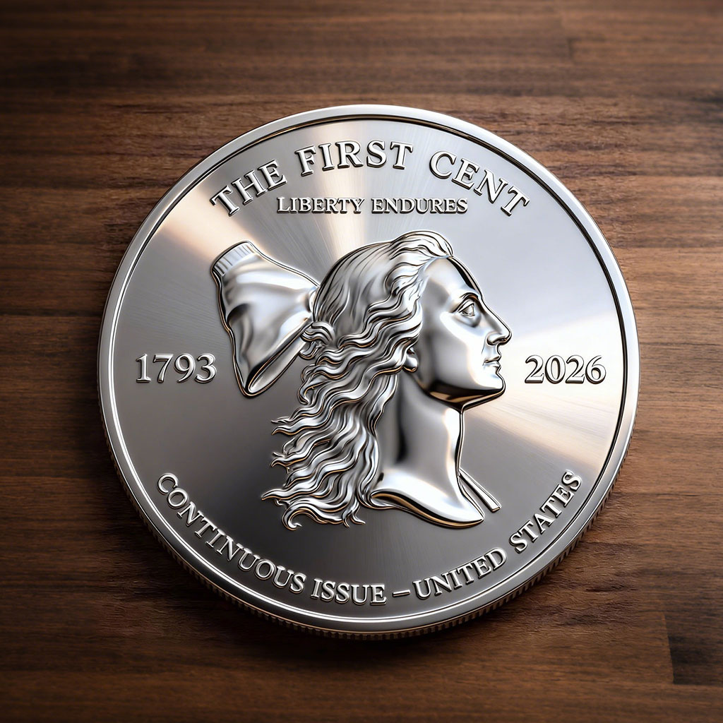 Liberty Cap Cent Commemorative Coin