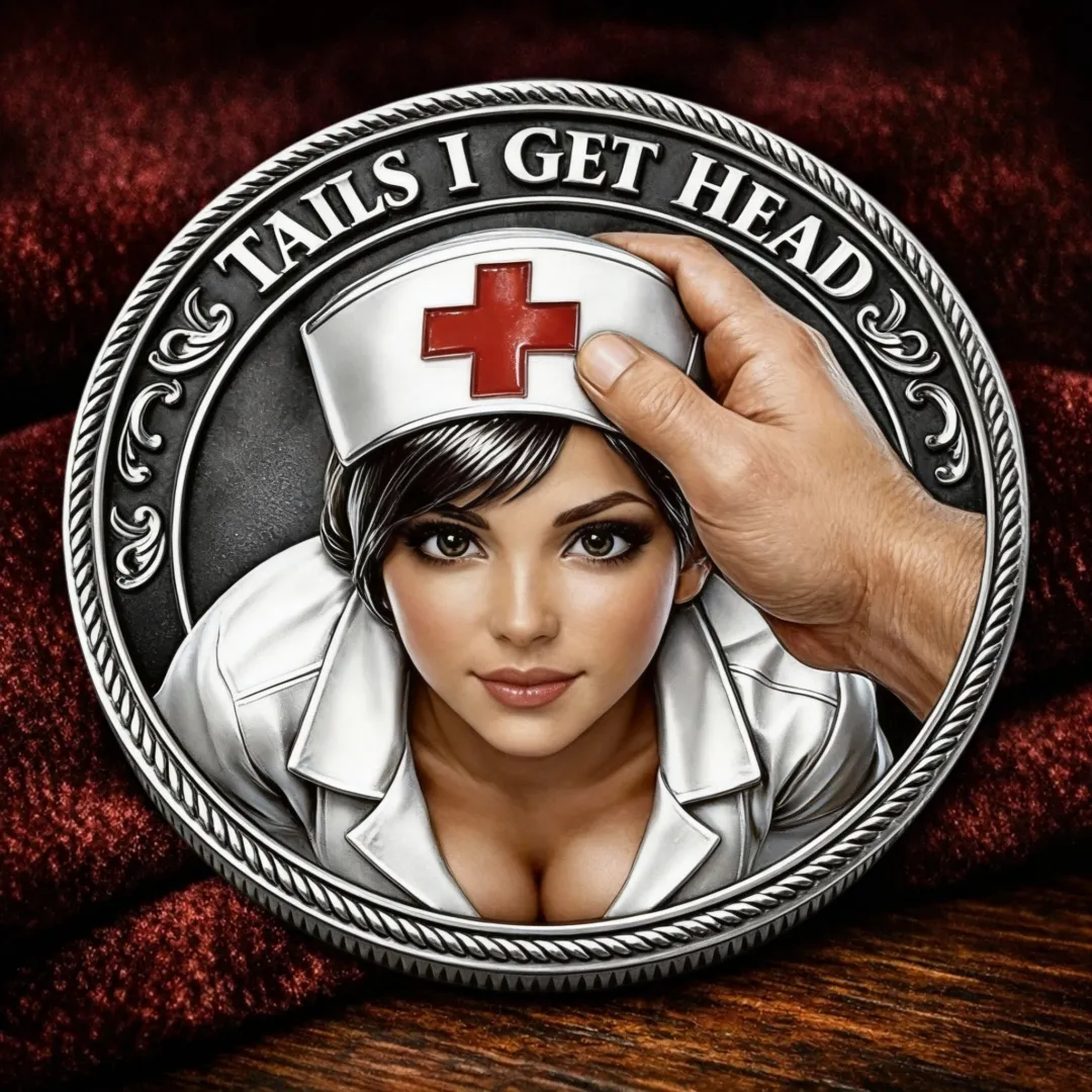 🌹Early Valentine Sale 60% OFF -❤️FUNNY NURSE HEAD AND TAIL DECISION COIN