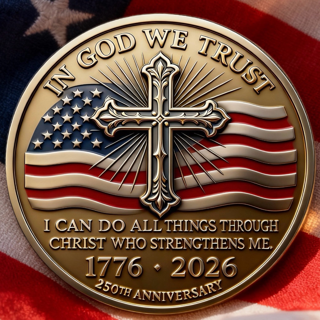 ✝️ “In God We Trust” 250th Anniversary Christian Commemorative Coin 🇺🇸🪙