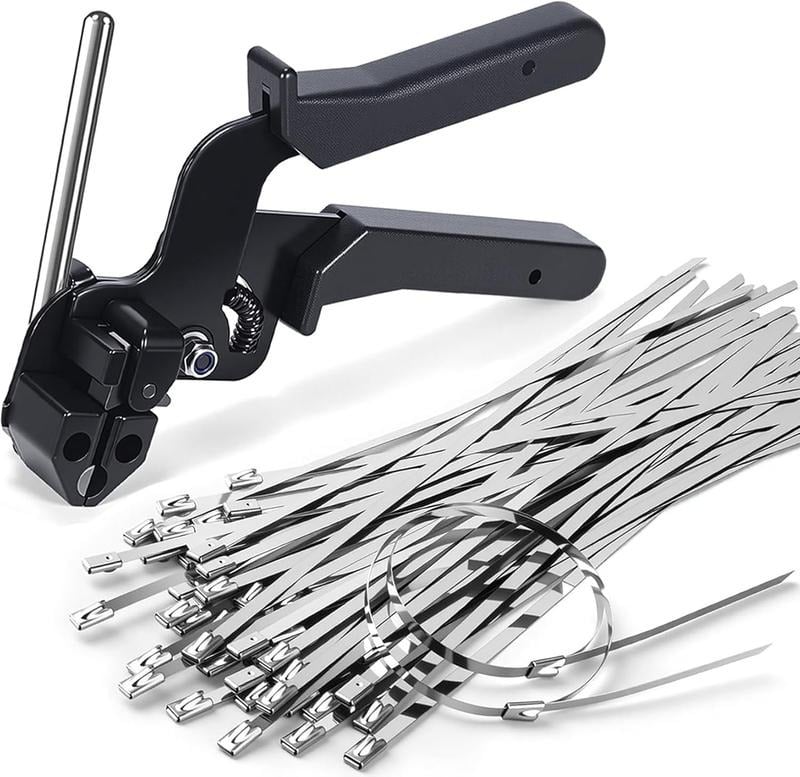 🔥Last Day 49% OFF - 🛠️🔥Stainless Steel Zip Ties Gun Kit