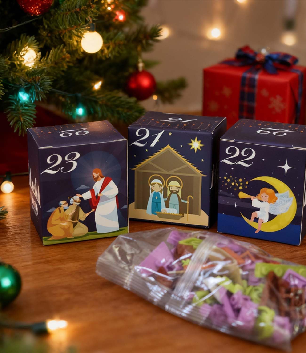 Nativity Advent Calendar 2025 - Jesus Birth Scene Building Set
