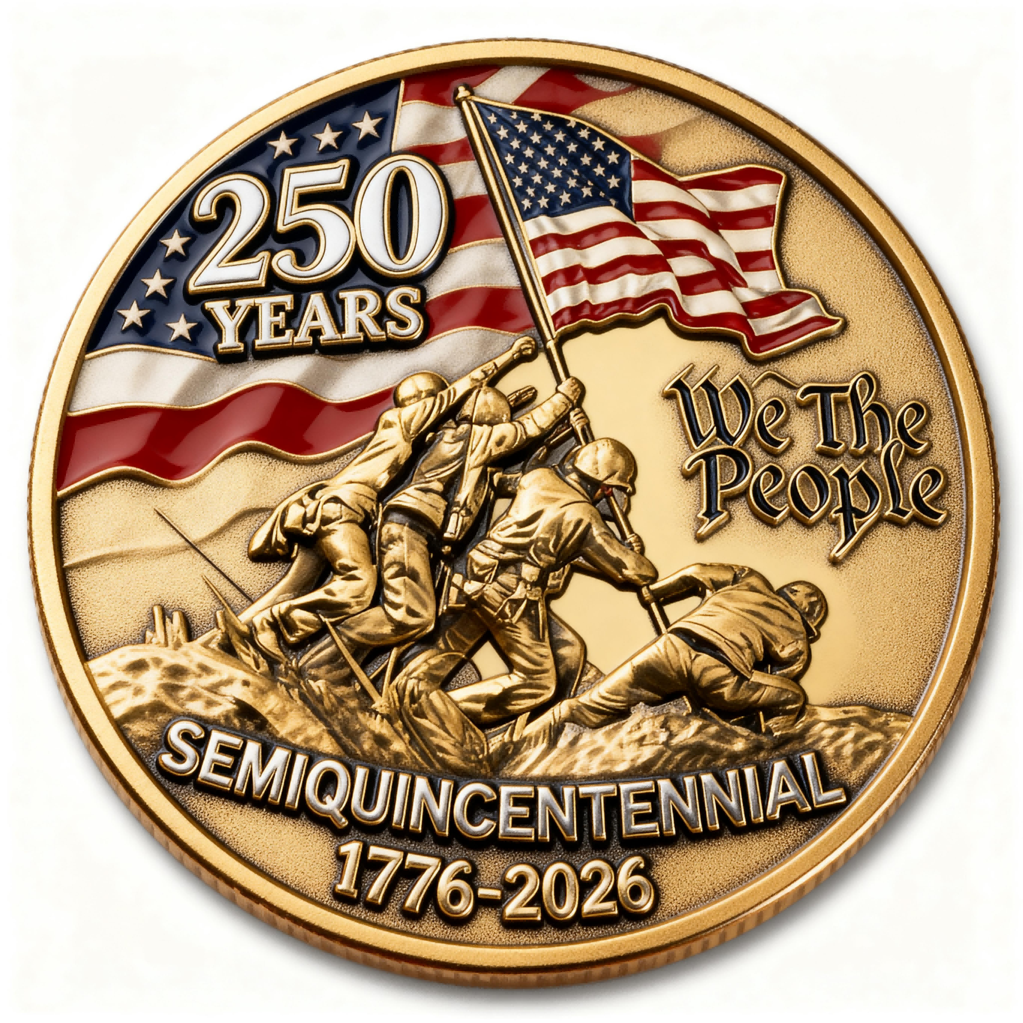 “250th Anniversary of America – Semiquincentennial Commemorative Coin” 🇺🇸🎉
