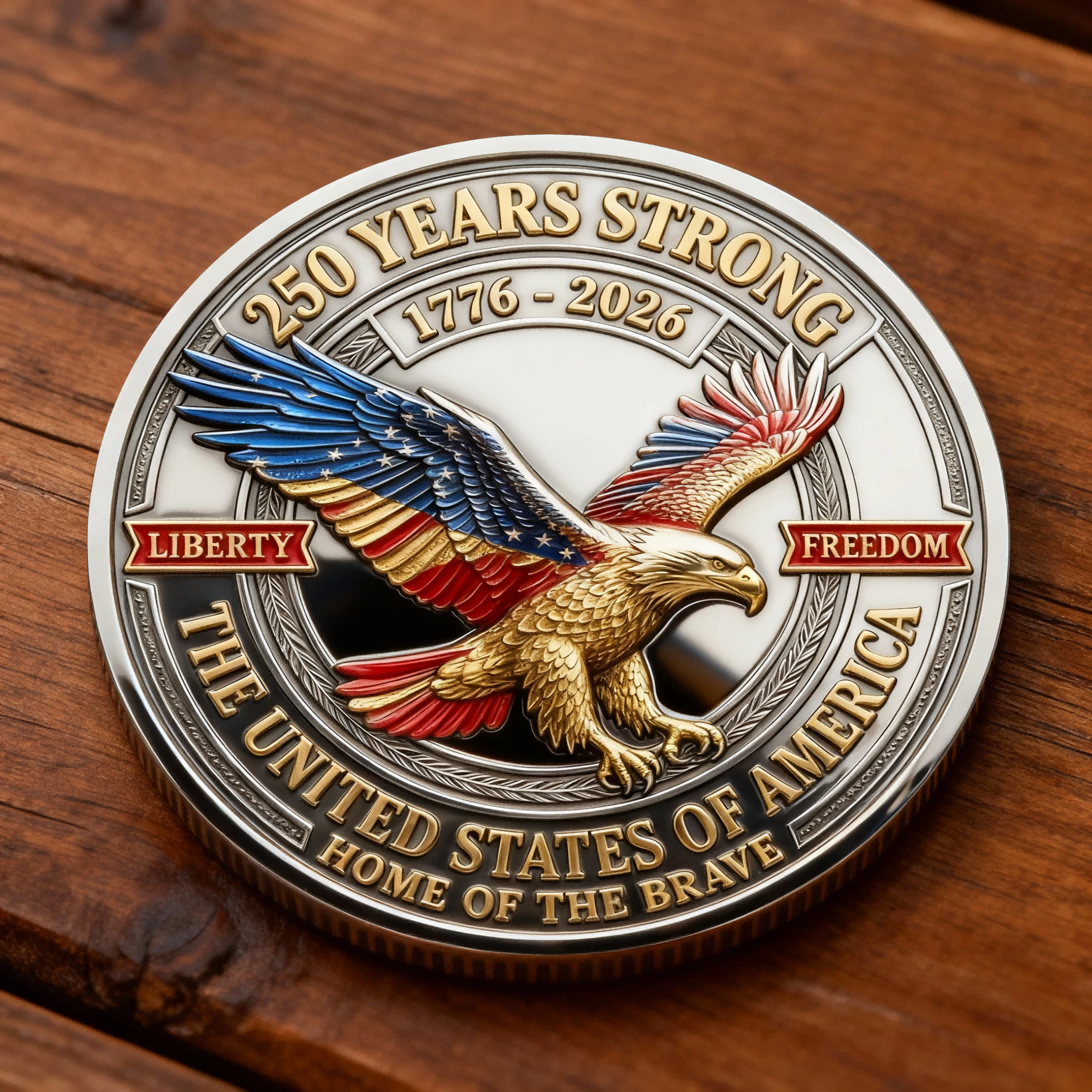 🏆Flash Sale 60% OFF - 🇺🇸 “250 Years Strong” United States Semiquincentennial Commemorative Coin 🦅✨