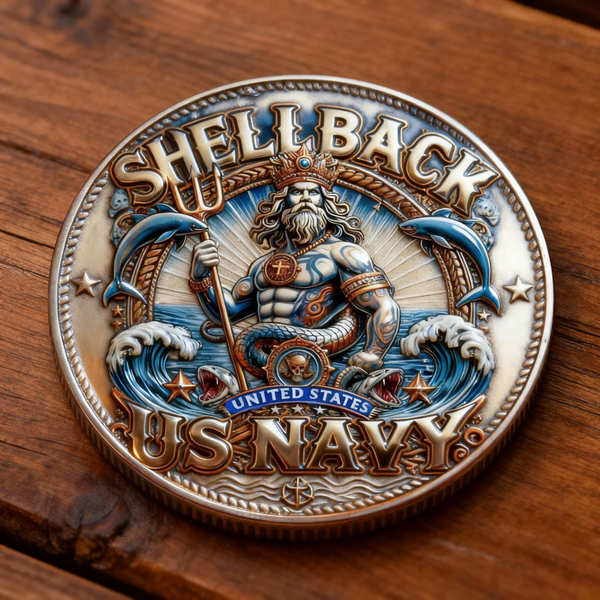🏆Flash Sale 60% OFF - 🇺🇸 US Navy Shellback Commemorative Coin