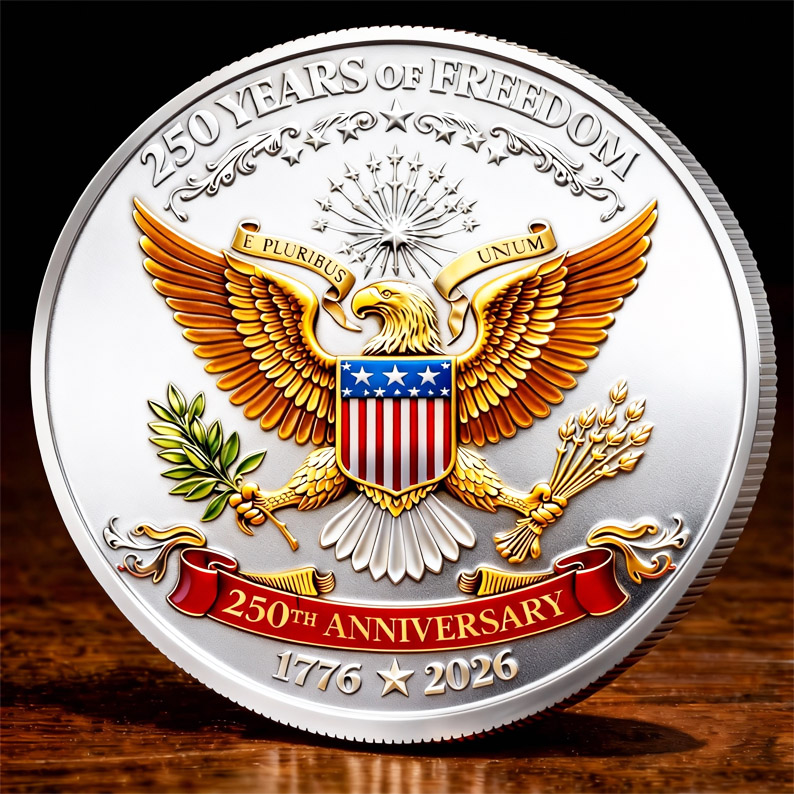 🏆New Year 60% OFF-250 Years of Freedom: Commemorative Coin – 1776 to 2026