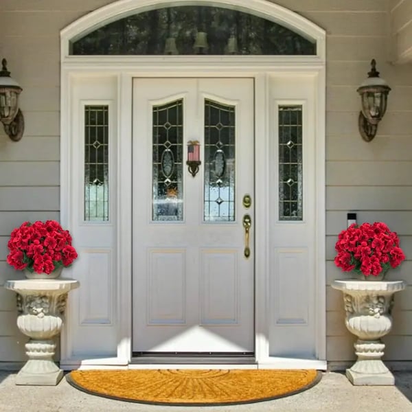 🌸 Lush, UV-Resistant Artificial Geraniums – Real Look, No Maintenance! 🌞🏡