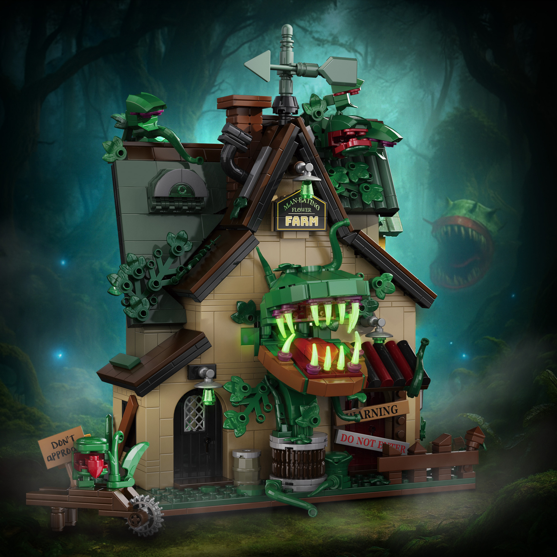 Carnivorous Plant Cottage Building Set -  Family Atmosphere Edition