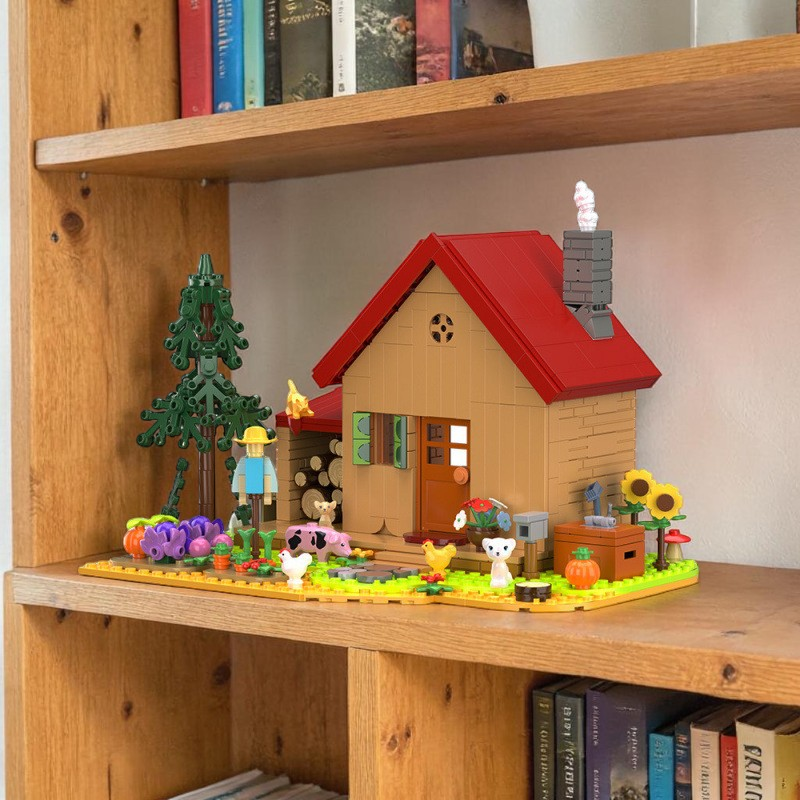 Sunny Farmhouse Building Set – Cute Animal & Garden Brick Kit