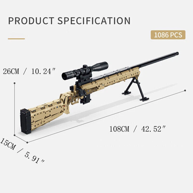 🏅250 Years of America 60% OFF - 🔫 1:1 Scale Shootable Building Blocks Gun Set: For Military Fans & Action Lovers