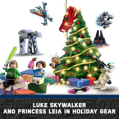 LEGO Star Wars Advent Calendar 2024 for Kids, 18 Collectible Mini Build Toys