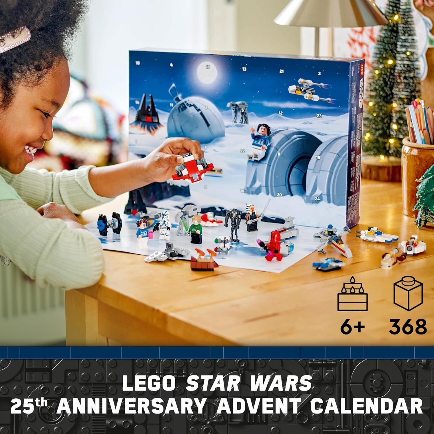 LEGO Star Wars Advent Calendar 2024 for Kids, 18 Collectible Mini Build Toys