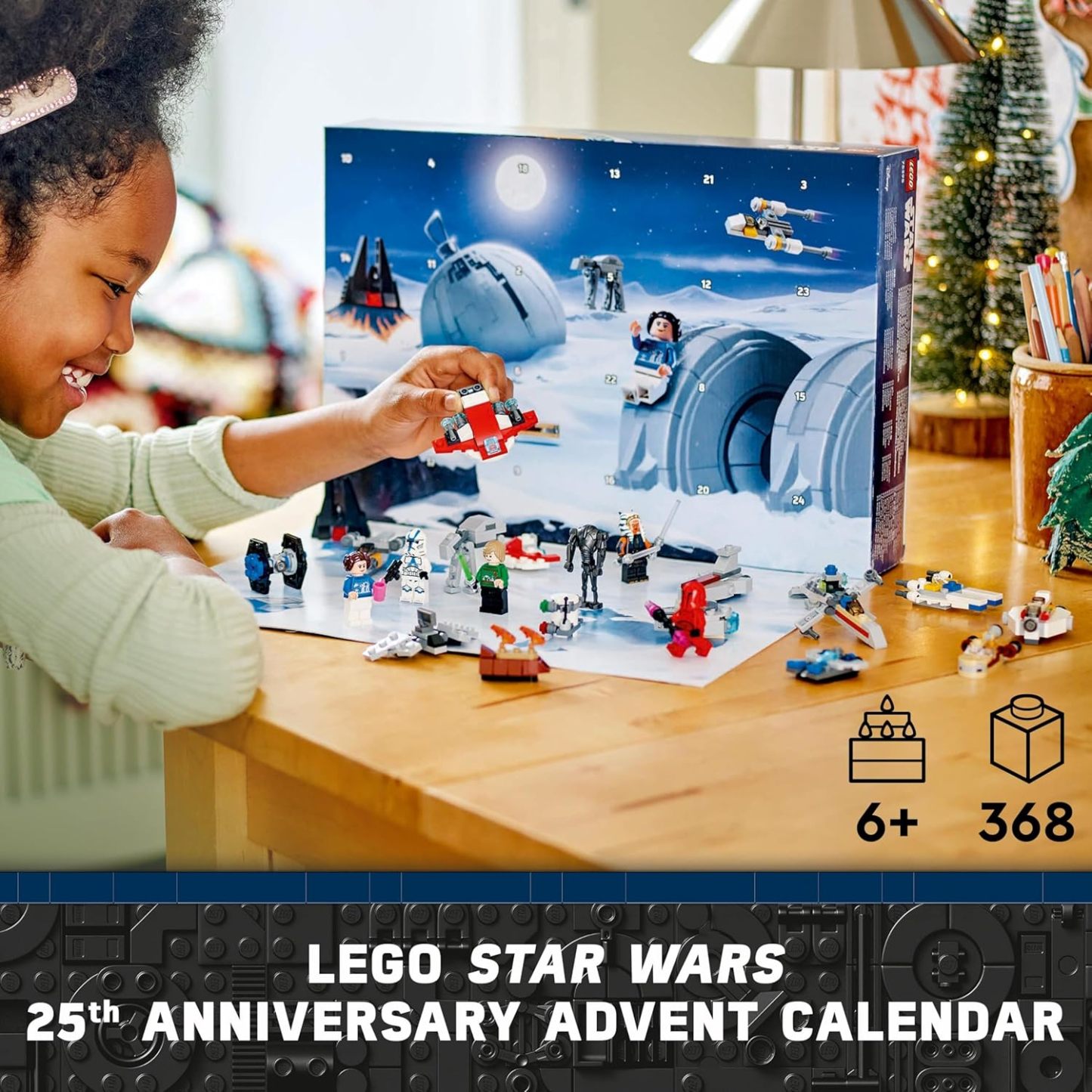 LEGO Star Wars Advent Calendar 2024 for Kids, 18 Collectible Mini Build Toys