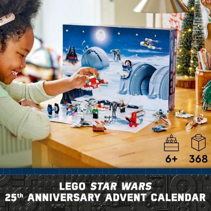 LEGO Star Wars Advent Calendar 2024 for Kids, 18 Collectible Mini Build Toys