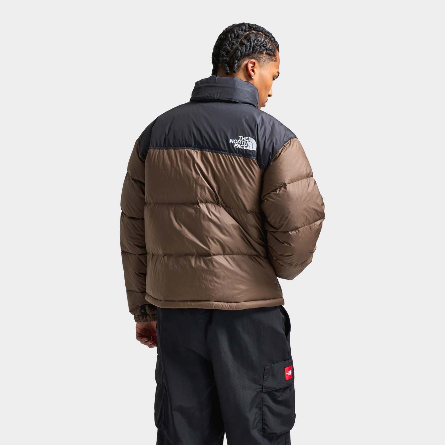 Thttge Norttgth Fattgce 1996 Retro Nuptse Jacket Smokey Brown / TNF Black