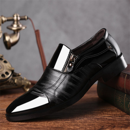 Men's business formal leather shoes pointed toe men's shoes slip on casual loafers