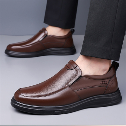 Men's leather non-slip padded slip-on loafers