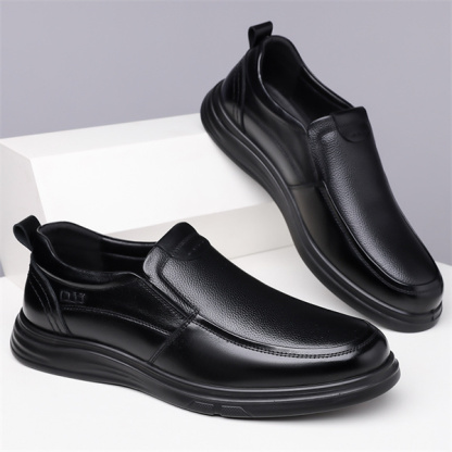 Men's leather non-slip padded slip-on loafers