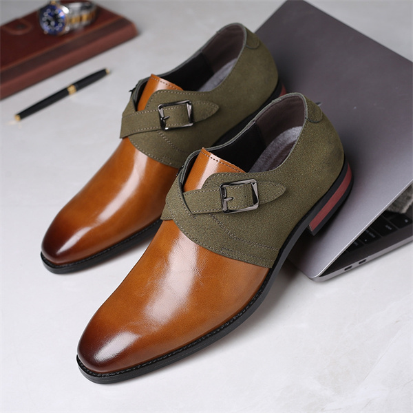 Men's business formal wear fashion trend single shoes suit color matching men's shoes